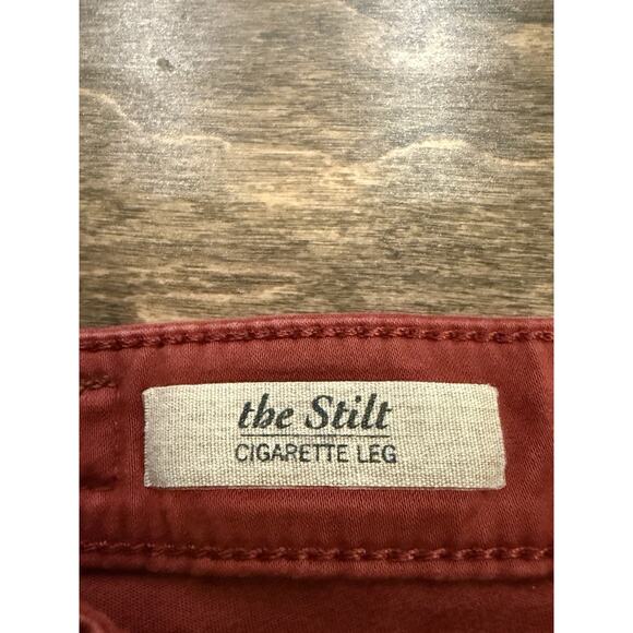 Adriano Goldschmied AG Womens Red The Stilt Cigarette Leg Jeans Size 25R USA - Picture 5 of 10